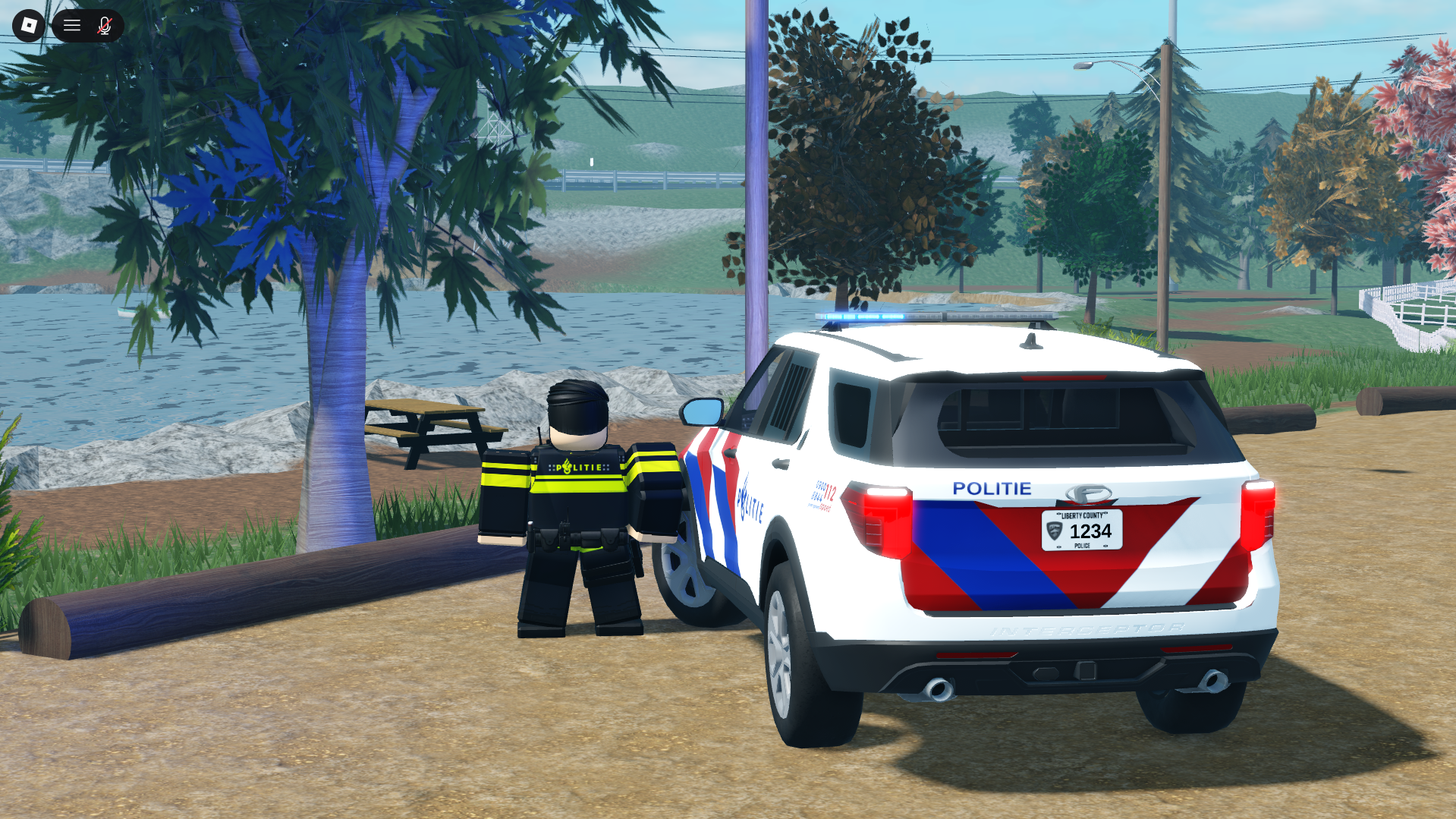 Roblox police incident scene